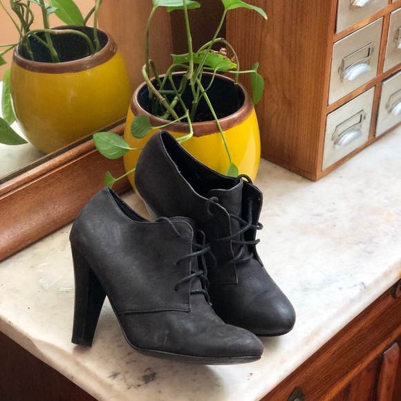 Leather ALDO Lace Up Heeled Booties - Picture 3 of 8